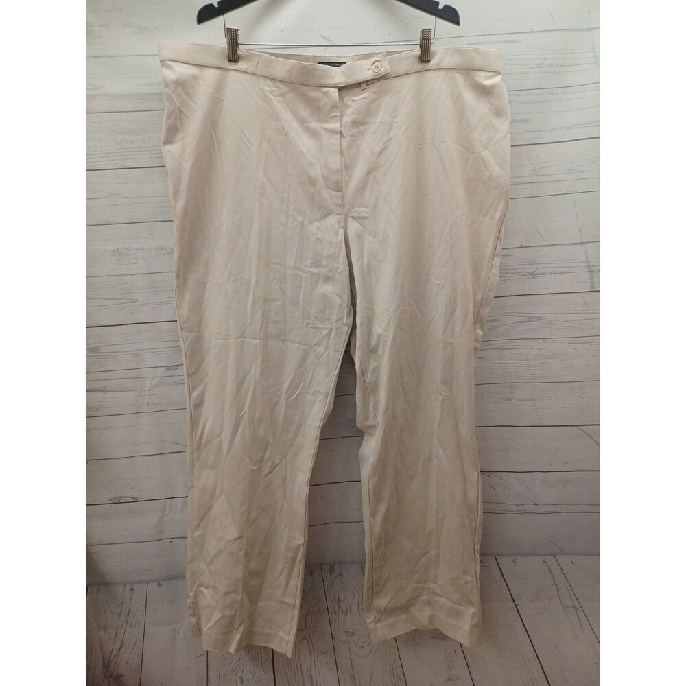 Westbound Woman Kakhi Pants Sz 24W Straight Leg Beige